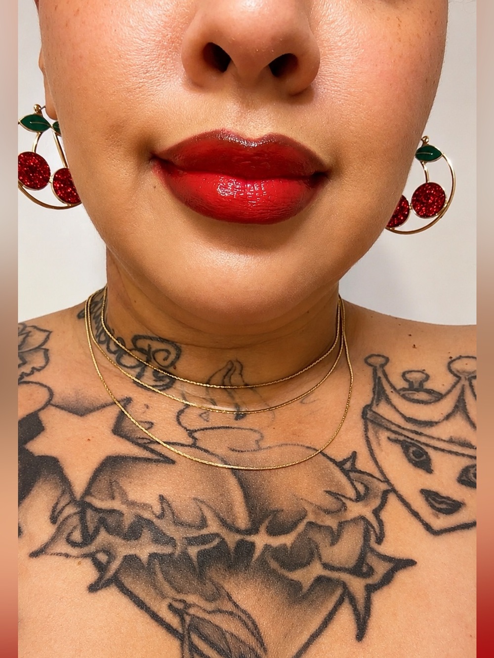 🍒 Cherry Bomb Glitter Hoops ✨